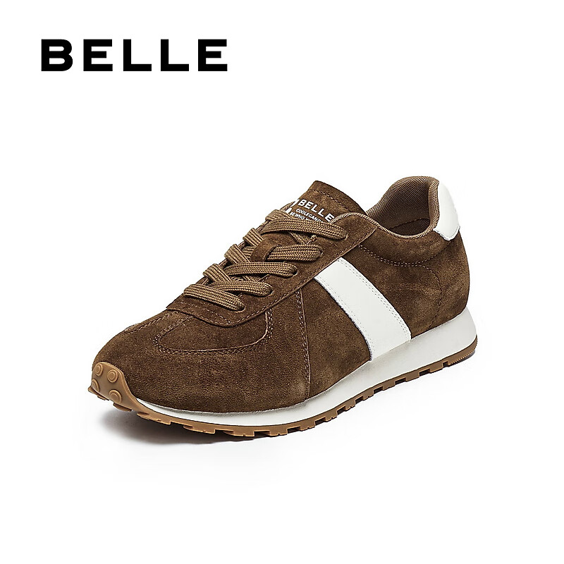 Belle Lightweight Oxygen Agan Training Shoes for Women Student Autumn New Lightweight Height Increasing Casual Shoes B2660CM5 Hazelnut Brown 37