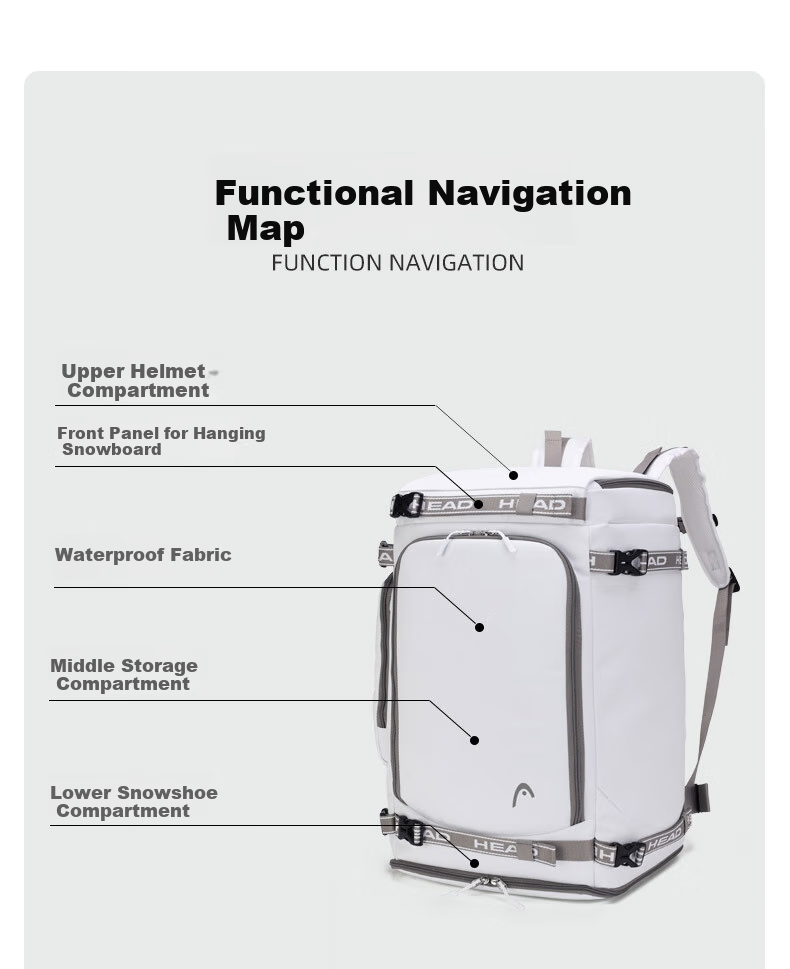 HEAD Ski Backpack, Multifunctional, Large Capacity, Sports Board Bag, 25-26 Snow Season, Carry-On Snow Bag, Cold Resistant to -20°C 15