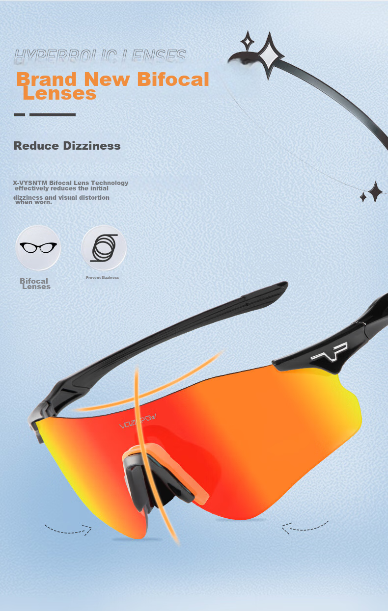 VOZAPOW Professional Marathon Running Glasses Frame, Photochromic Day And Night Dual-Use Trail Running Sports Cycling Goggles for Me 6