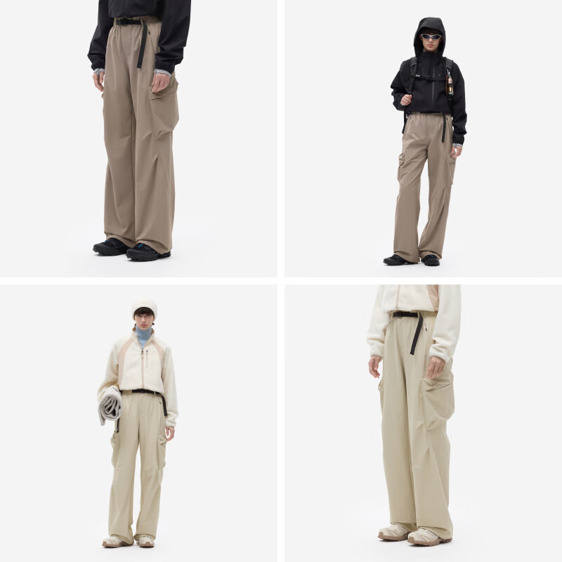 Bananain Women's Workwear Wide-Leg Pants 5 Series Thickened Fleece Casual Sports Trousers Autumn Winter Loose Fit