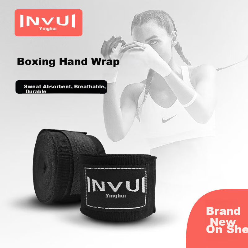 INVUI Boxing Hand Wraps, 3 Meters, for Adults And Children, Elastic Sweat-Absorbing, Muay Thai Fighting Hand Guards, Boxing Bandages, Hand Wrapping Straps