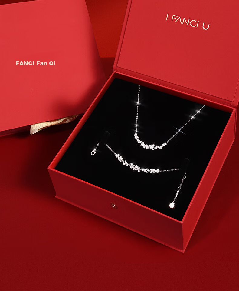 Fanci Wisteria Smile Necklace, White Silver Flower for Girlfriend Or Wife, Birthday Gift, Luxurious And Elegant 3