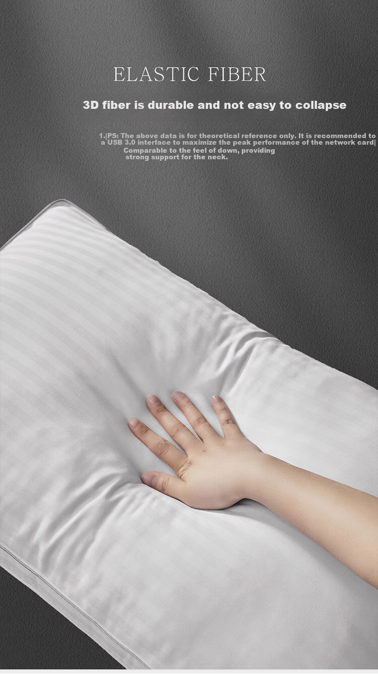 LUOLAI Home Textiles Ultra-Soft Bedding Class A Antibacterial Jacquard Soft Hotel And Home Adult Pillow Core, Low Pillow, 47*73 7