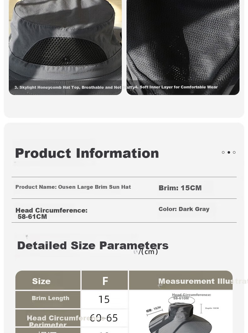 Ousen Outdoor Sun Hat with Wide Brim for Men And Women, Summer UV Protection Fishing Hiking Cycling Hat with Face Mask 9