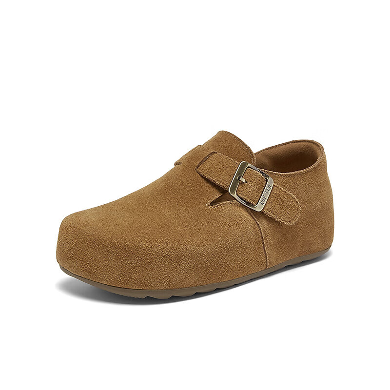 BASTO 26 Spring Thick Sole Birkenstock Casual Slip-On Women's Loafers D3787AM6 Camel 39