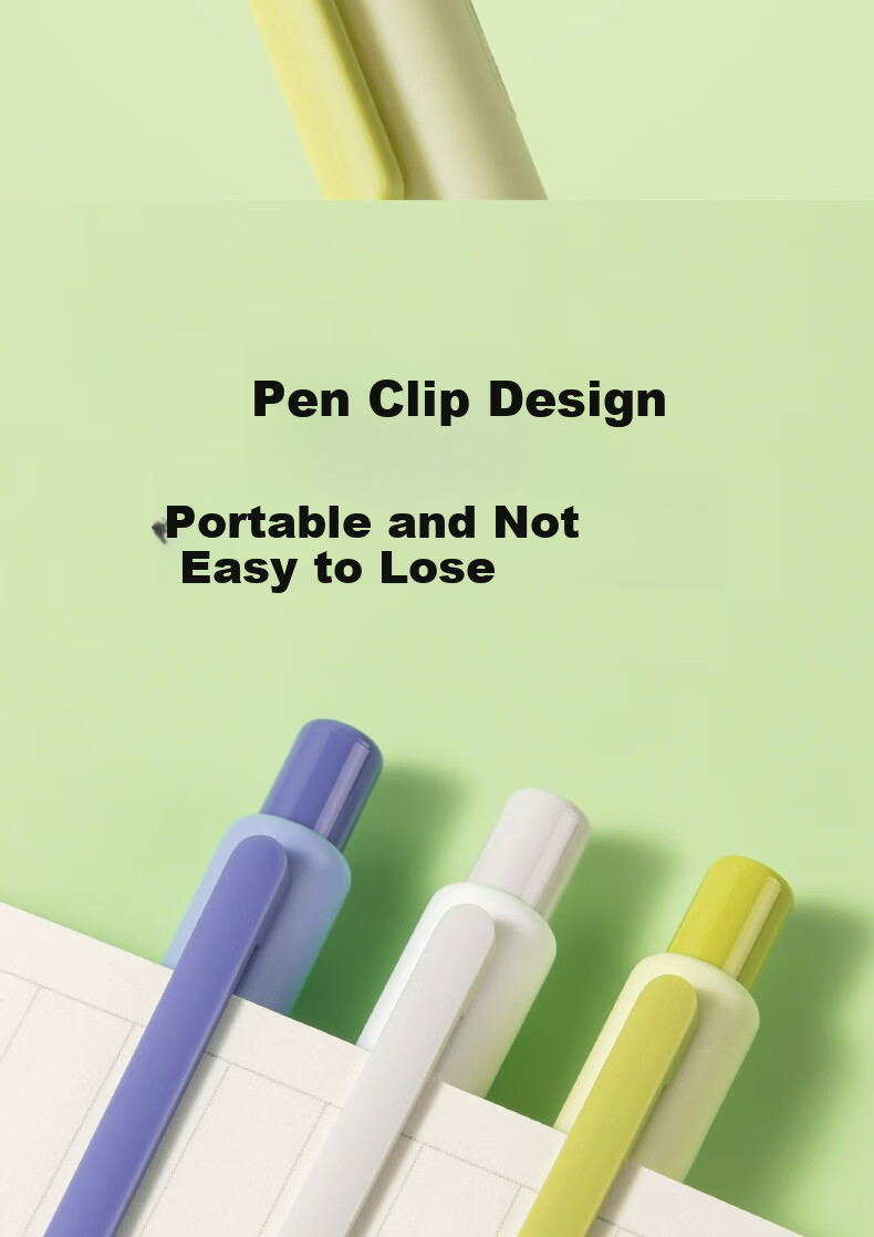 NUSIGN 985 Tri-Color Gel Pen 2-Pack 0.5mm Black Red Blue Multi-Color Click Pen for Note-Taking Student Office Stationery NS565-2 High-End Brand by Deli 7