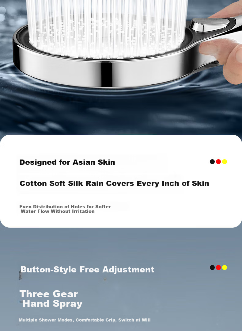 JROR [Germany] High-Pressure Shower Head Set of Three, Bathroom Shower Head And Shower System HL-005 8