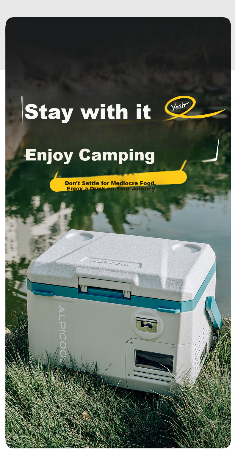 Alpicool New Portable Refrigerator for Camping, Dormitory, Small Office, Car And Home Use MC15 10