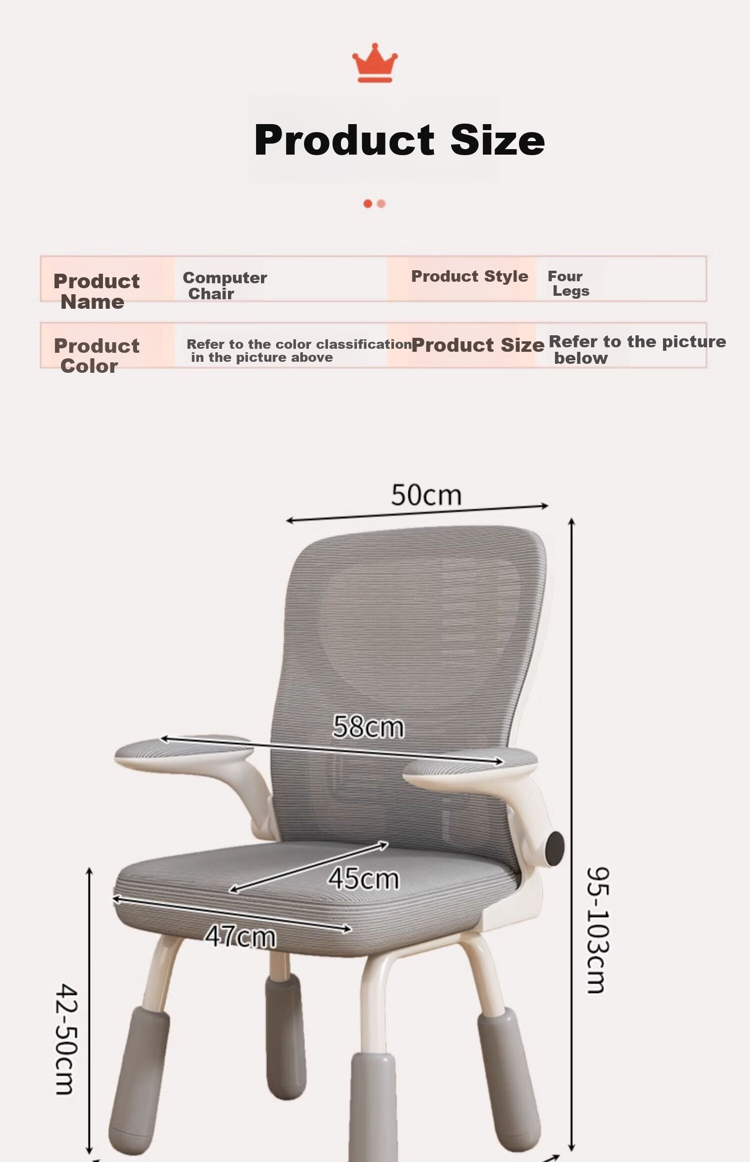 Quanpinwu Student Learning Chair, Children's Writing Chair, Middle School And Elementary Student Desk Chair, Adjustable Height Ergonomic Chair, Posture Correction Chair 26