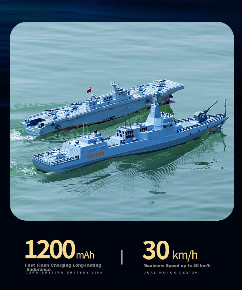 JINGDA TOYS Electric Remote Control Ship, Liaoning Aircraft Carrier Toy, Boys' Birthday Gift 5
