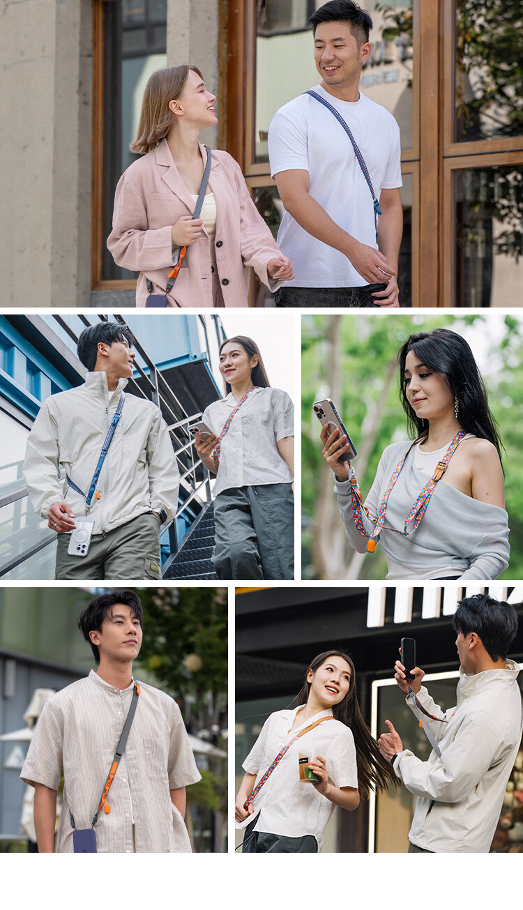 PGYTECH Dandelion Mobile Phone Strap Photography Harness LinkGo Dual Attachment Anti-Lost Adjustable Neck Strap for iPhone 17 Star Flame Black 8