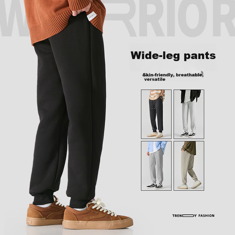Warrior Sports Pants for Men, 2026 Autumn New Style, Youth Campus Outdoor, 300G Heavy-Duty Quality, Wear-Resistant Casual Pants A