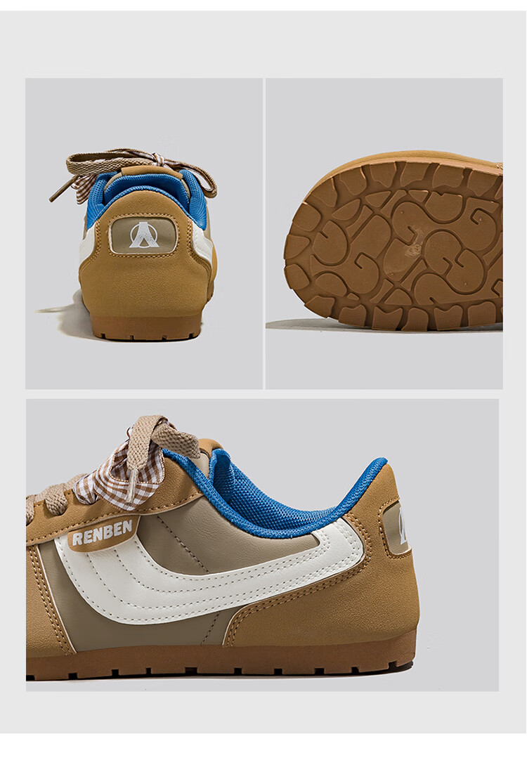 RENBEN 2026 Spring New Original INS Style German Training Shoes Dopamine Color Sweet German Training Shoes Fashion Ultra-Soft Sneakers 4