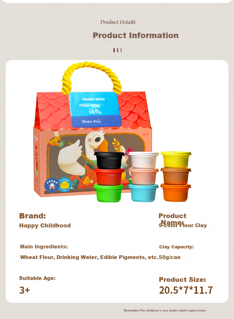 Meiletongnian Colored Clay, Flour-Based Playdough, Non-Toxic, Non-Extremely Light Clay, 6 Colors, Kindergarten, Baby Boys And Girls, Birthday Gift 6