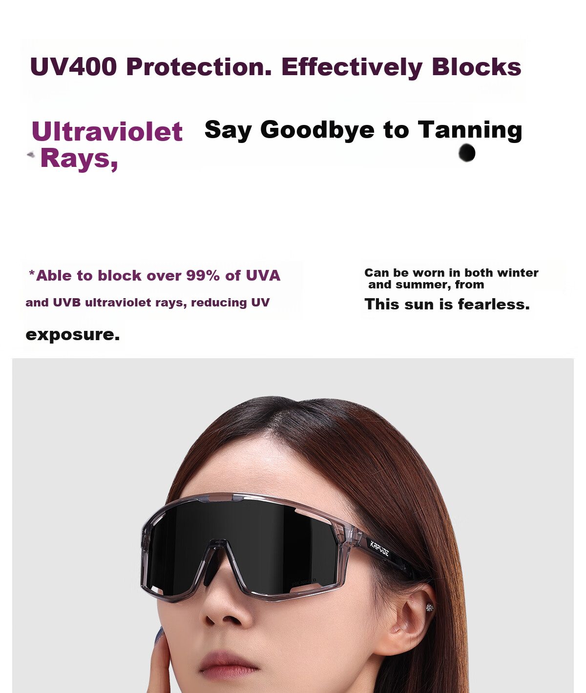 KAPVOE Full-Frame Photochromic Cycling Glasses for Day And Night Use, Outdoor Sports Goggles Suitable for Both Men And Wome 3