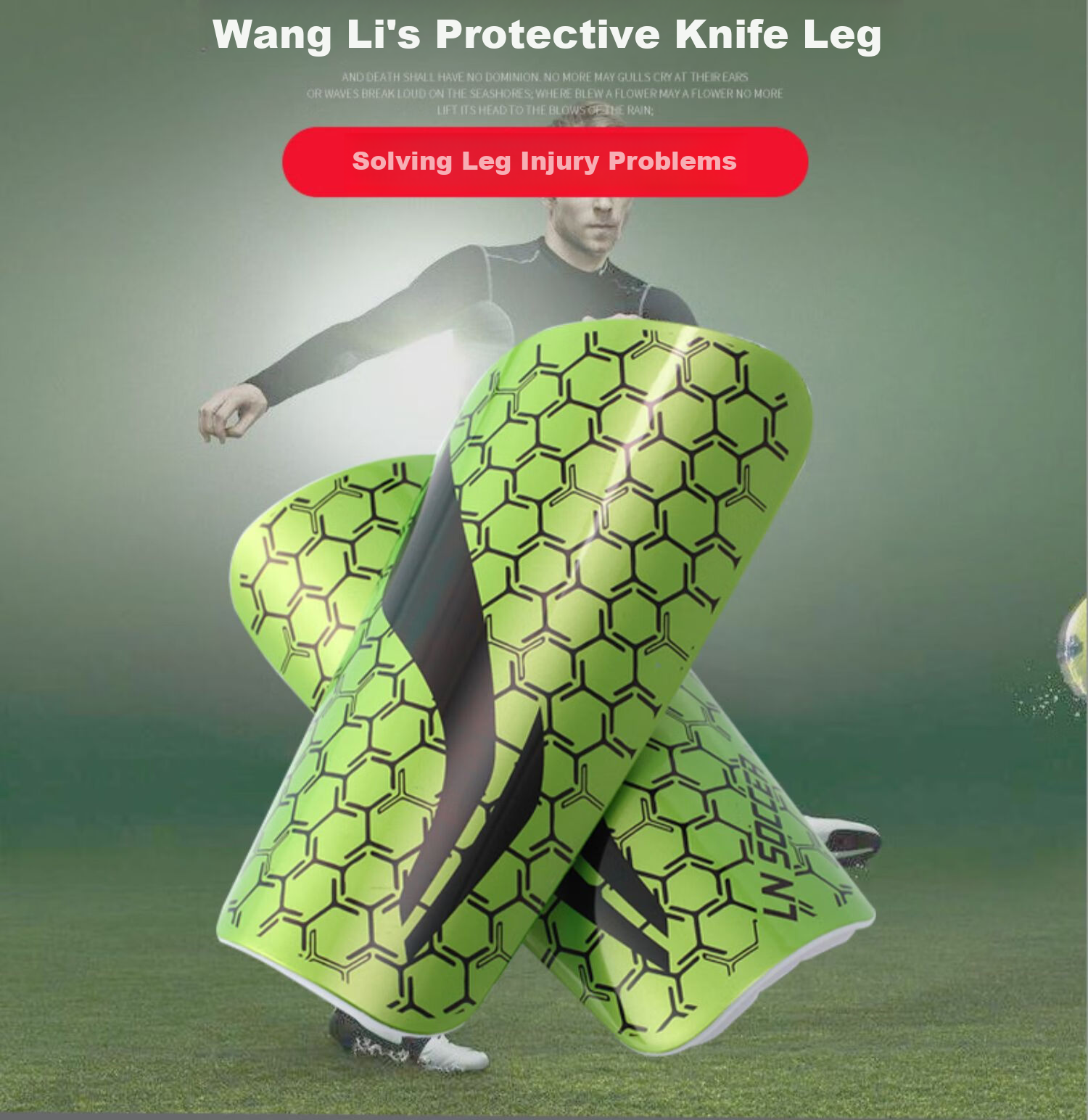 Li-Ning Soccer Shin Guards for Children And Adults, Protective Leg Guards for Competition And Training, Professional Protective Equipment for Men, Red Size L 14