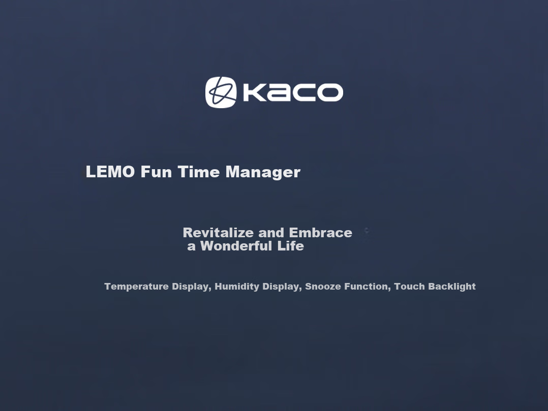 KACO Smart Electronic Alarm Clock with Creative Design for Children And Students, Large Backlit Screen, Digital Temperature And Humidity Display, Multifunctional White K1422 1