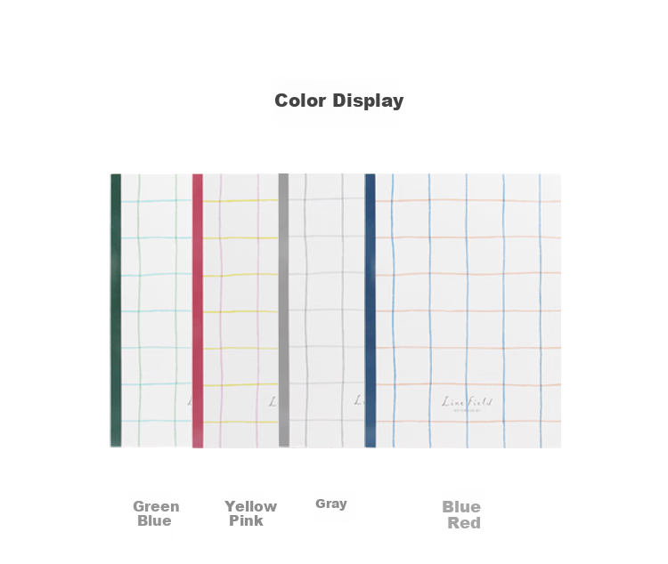 KOKUYO Grid Impression Notebook, 5mm Square Grid, Wirebound, B5 Size, 40 Sheets Per Book, 4 Books in Random Colors, WSG-NBLB540 1