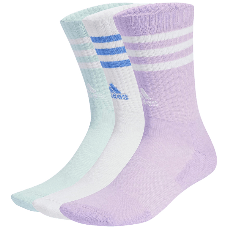Adidas Women's Training Series 3S C SPW CRW 3P Triple Pack Socks JW2766 L