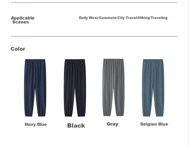 JD Original Quick-Dry Sports Pants, Breathable Running Casual Pants, Loose-Fitting Joggers, Autumn Men's Style, Belgian Blue, 2XL 23
