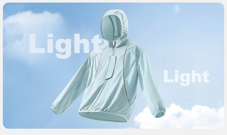Kocotree Children's Sun Protection Clothing, Original Yarn UV-Resistant, Boys And Girls Ice Silk Cool-Feeling Jacket, Baby Summer Snow Mountain Blue 20