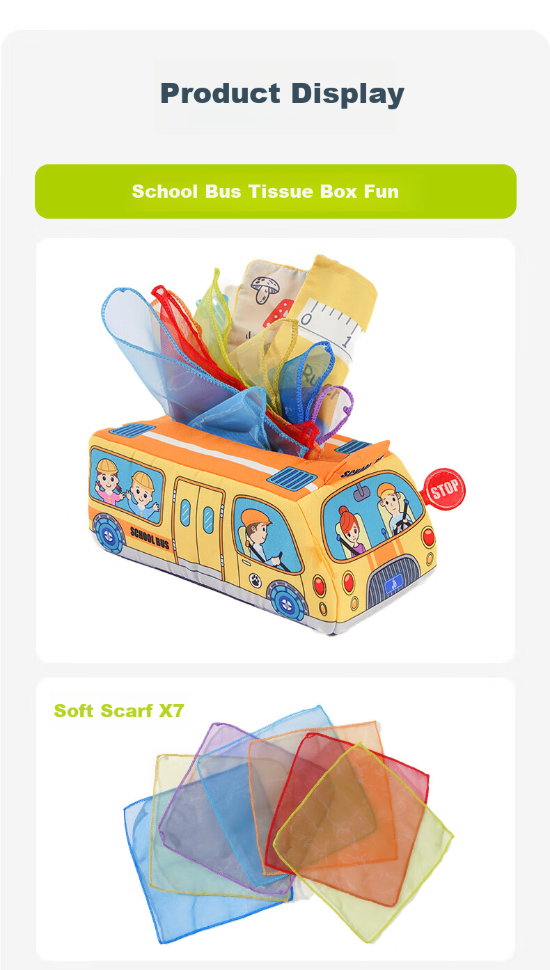 Jollybaby Baby Tissue Paper Toy Box, Tear-Resistant Tissue Dispenser for Infants And Toddlers, Realistic Design for Newborns, Fire Truck Design for Ages 0-1 9