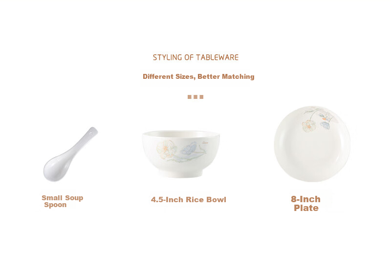 Jieyajie Ceramic Dinnerware Set, Home Use, Complete Bowl And Plate Set in Gift Box, Dishwasher Safe, 26-Piece Lotus Patter 8