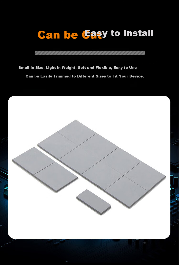 NVV M.2 SSD Thermal Paste Pad, Cooling Silicone Pad, Heat Conductive Silicone Gasket for SSD North Bridge, TC-131X with Thermal Conductivity of 12.8W 3
