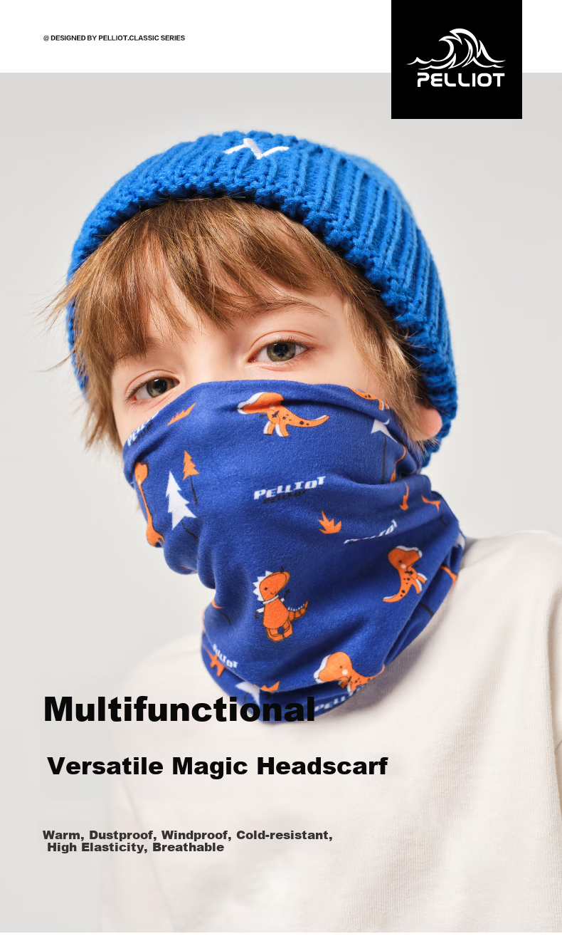 Pelliot Neck Gaiter for Children, Unisex Cold Protection Face Mask, Magic Headband, Dust-Proof Multifunctional Balaclava, 16143205 Blue 1