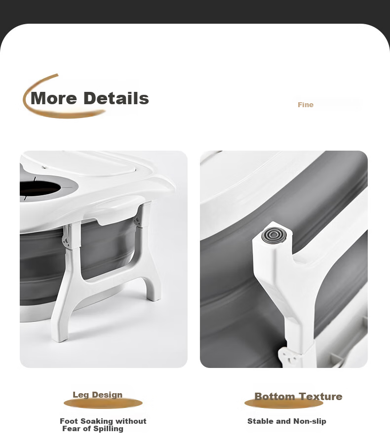 Daisy Leaf Foldable Foot Soaking Bucket, Portable Foot Bath Basin, Portable Foot Washing Health Massage Foot Soaking Tub, Home Use Wedding Gift 14