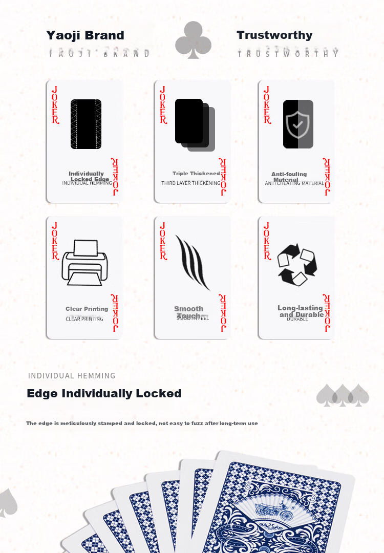 Yaoji Playing Cards, 959 Paper Cards, Durable Entertainment Playing Cards, Doudizhu Game Table Game, Camping, 50 Decks of Playing Cards 3