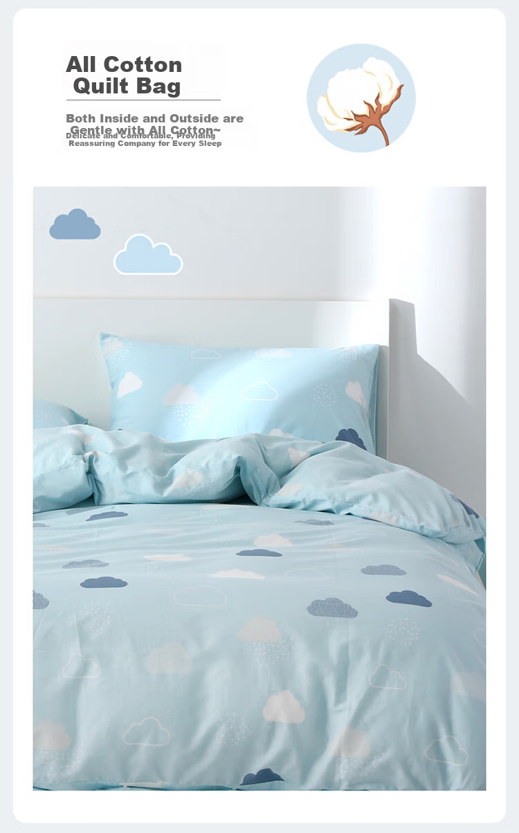 Dohia Pure Cotton Duvet Cover Single Piece, Double Bed Linen All-Season Pure Cotton Quilt Cover Duvet Insert for 1.8m Bed 230*229cm 9