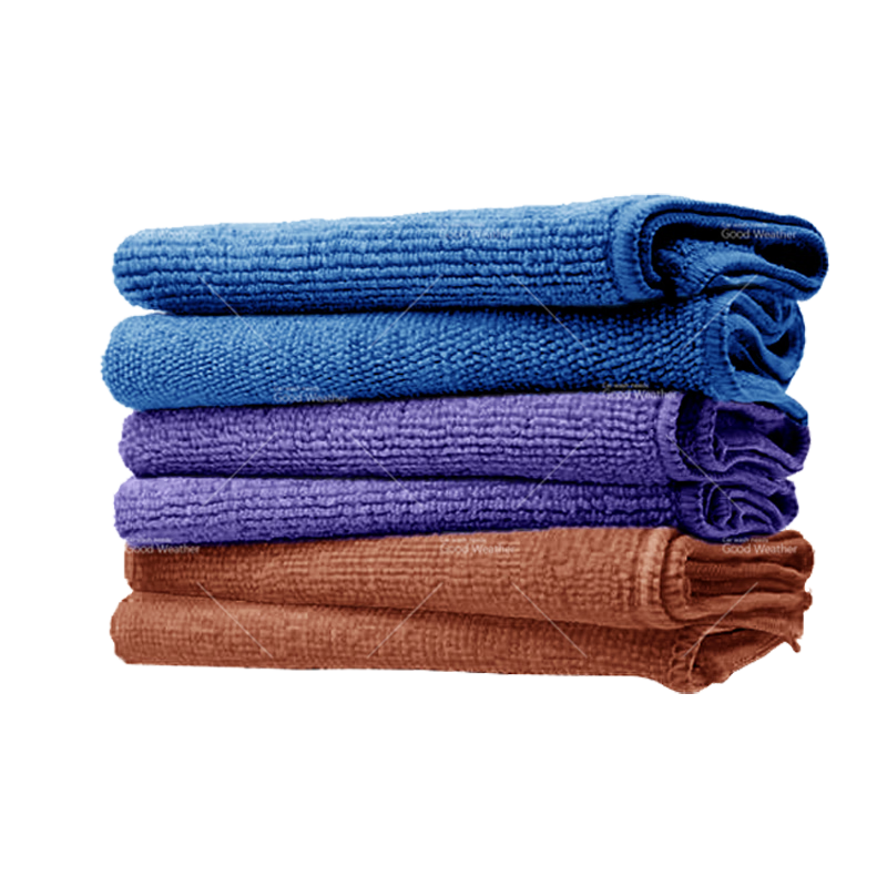 Good Weather Cleaning Cloth, Car Wash Towel, Glass Cleaning Cloth, Housekeeping, Cleaning, Janitorial, Household Chores, Blue Purple Coffee, 3 Pieces, 30*70
