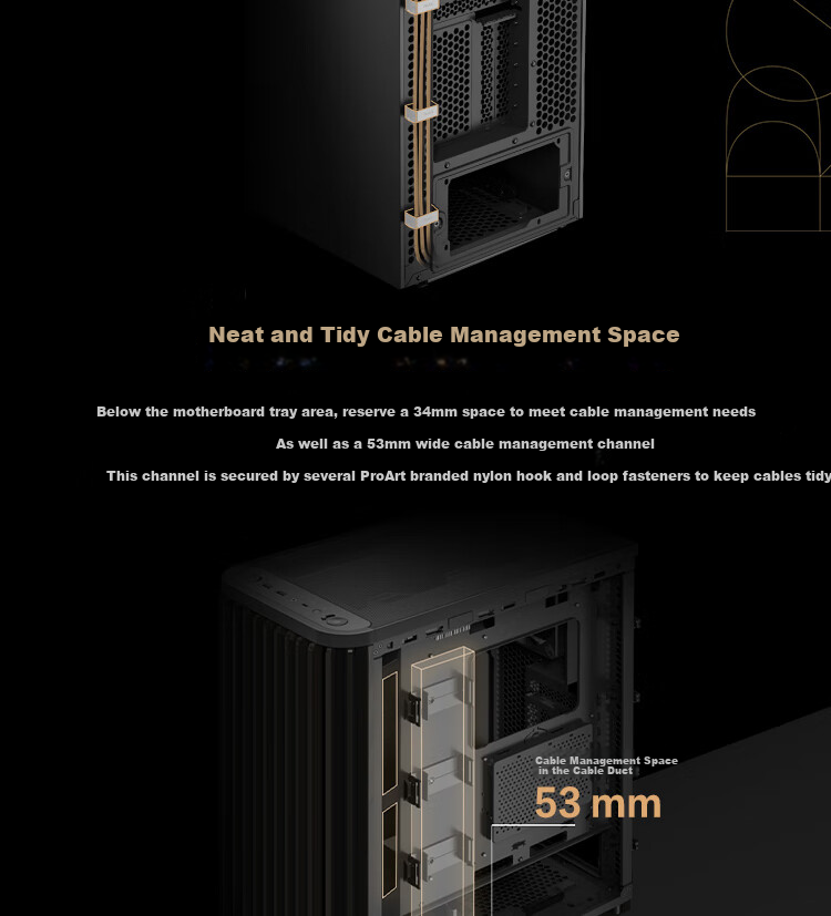 ASUS ProArt Chuangmeng 40 PA401 Woodcraft Edition Case, Powerful Cooling, Wooden Air Grille, Tool-Free Disassembly And Assembly, Power Button Lock, PWM One-Button Setup 14