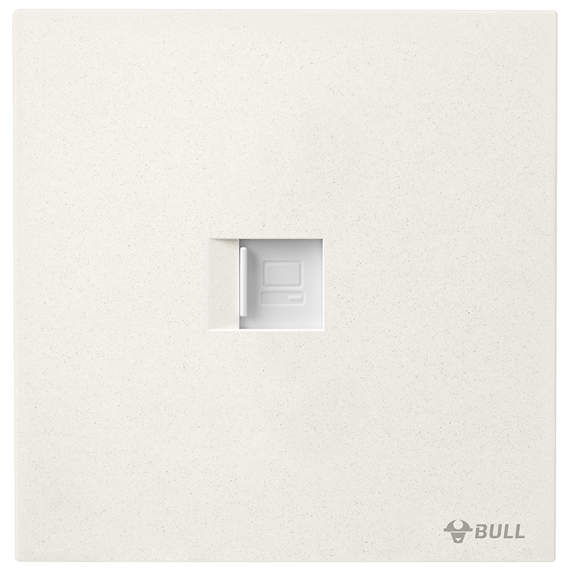BULL Switch Socket G57 Butterfly Ultra-Thin Single-Port Computer Category 6 Socket Large Panel Socket G57T102 Marble White