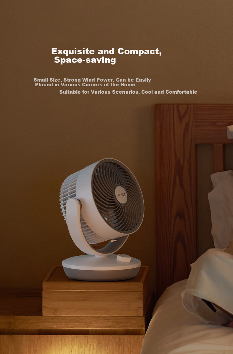 SUPOR [High Cost-Performance] Air Circulation Fan, Electric Fan for Home Use, Floor Fan, Desktop Standing Fan, Bedroom Living Room Detachable Washable Oscillating Fan, Air Conditioner Companion EFC-118A 12