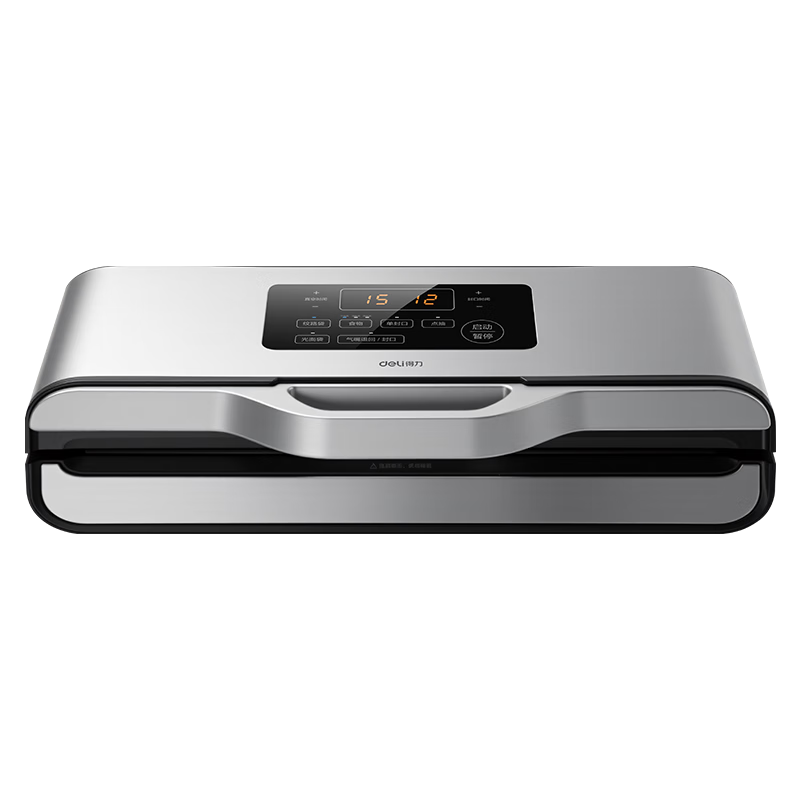 Deli Commercial High Suction Vacuum Sealer Large Nozzle Packaging Machine Food Sealing Machine Fully Automatic Vacuum Machine for Dry and Wet Use Liquid Compatible