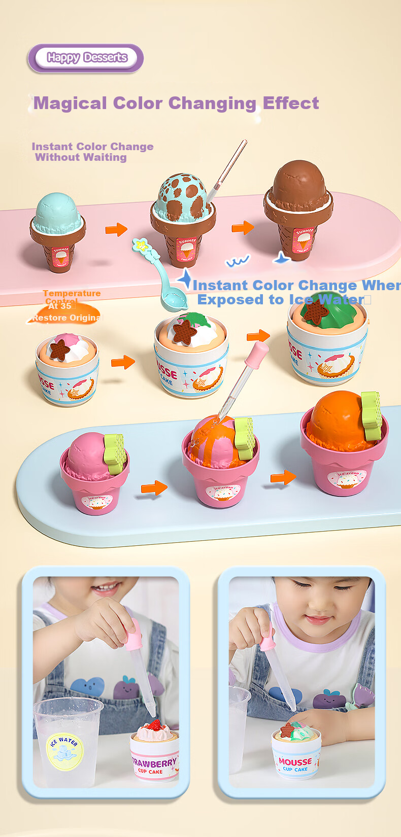 Huanleke C2001 Color Changing Soda Machine Children's DIY Toy Girl's Pretend Play Birthday Gift 2