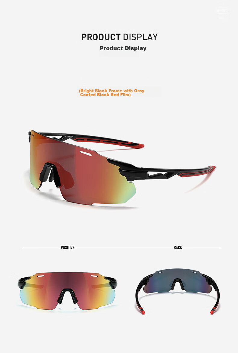 CAXMAN Running Glasses for Men And Women, Professional Marathon-Specific Outdoor Sunglasses, Cycling Hiking UV Protection Sports Sunglasses 13