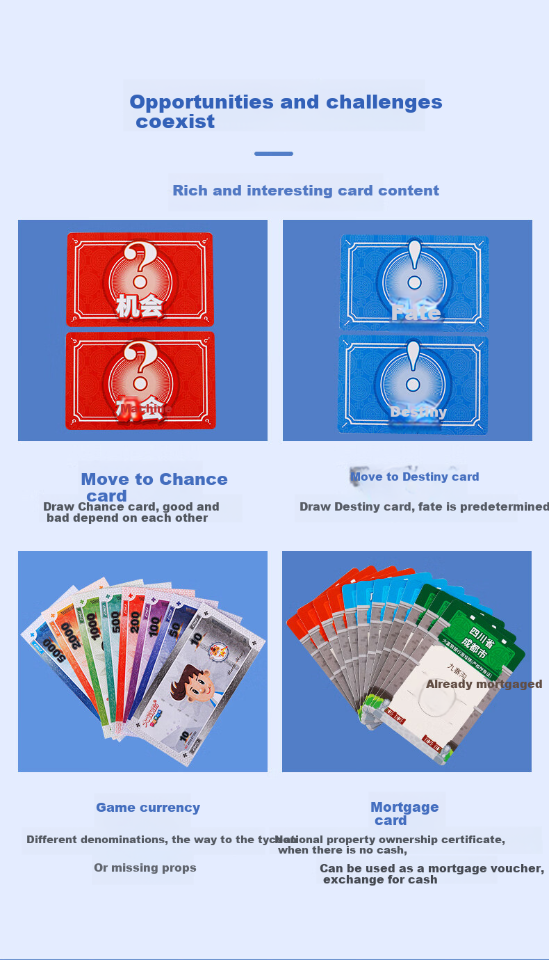 Dafuweng World Travel Card Game, Dafuweng Silver Edition Board Game Deluxe Version, Adult And Children's Toy, Strategy Game 5