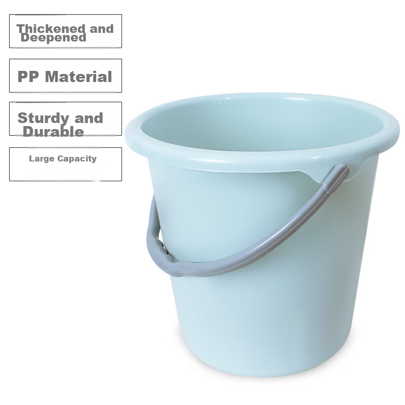 Fuaijia Medium-Sized Plastic Bucket, 17 Liters, Water Bucket for Students, Laundry Bucket, Foot Soaking And Washing Bucket, Mop Bucket, Water Storage Bucket, Car Washing Bucket