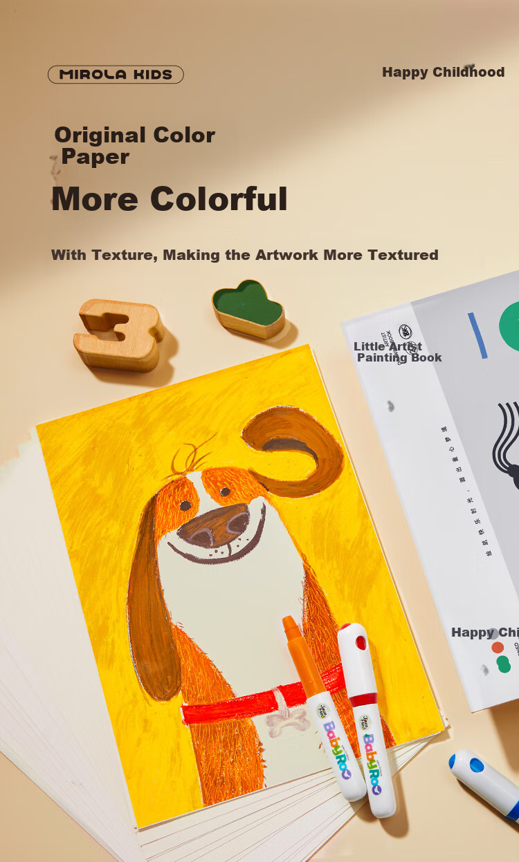Meiletongnian Children's Drawing Book, Blank Paper for Doodling And Coloring, Thickened, for Primary School Students' Art Class And Kindergarten Children, 8K Size 7