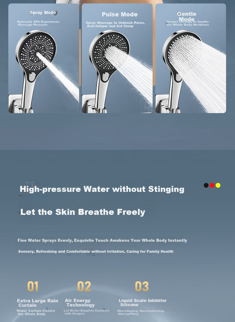 JROR [Germany] High-Pressure Shower Head Set of Three, Bathroom Shower Head And Shower System HL-005 10