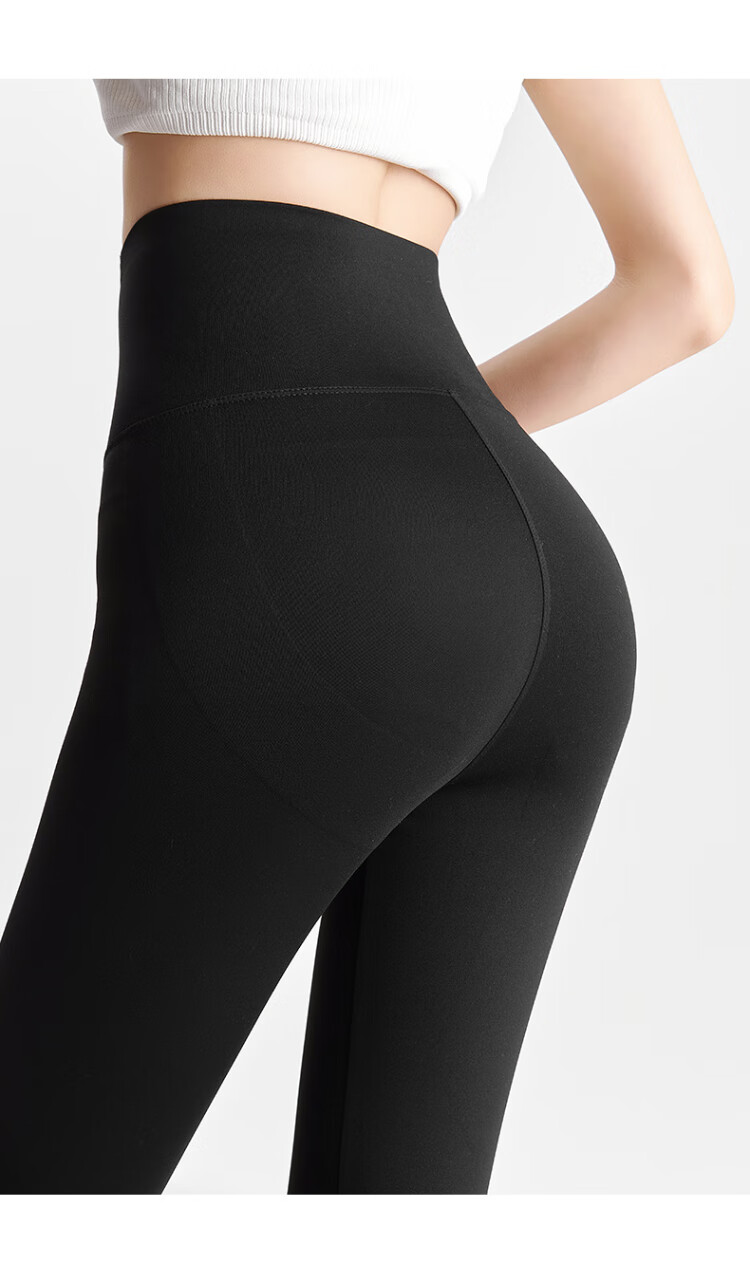LangSha Women's Winter Fleece-Lined High-Waist Slimming Sharkskin Yoga Leggings with Zipper and Thickened Lamb Wool Thermal Pants 11