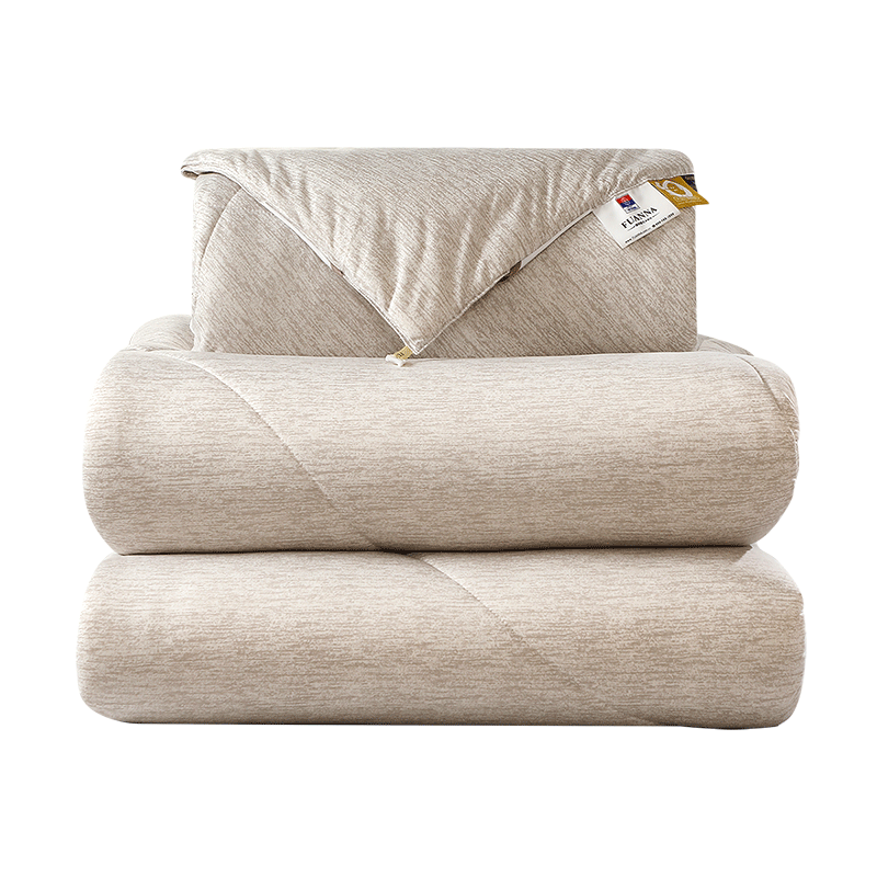 FUANNA Quilt Ultra-Soft Knitted 60% Soybean Fiber Quilt Class A Double-Layer Quilt King Size 230x229cm