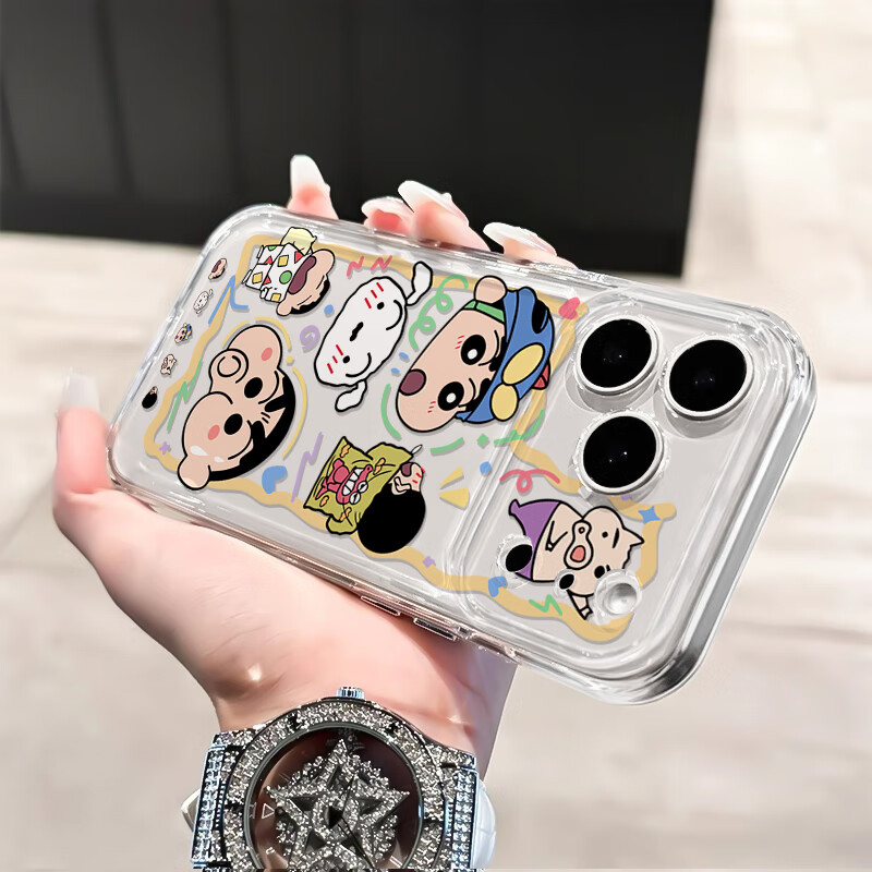Противоударный чехол Yingkaida для iPhone 17 Pro, мягкий защитный чехол, износостойкий, прозрачный дизайн, с логотипом "Маленькая зарплата"