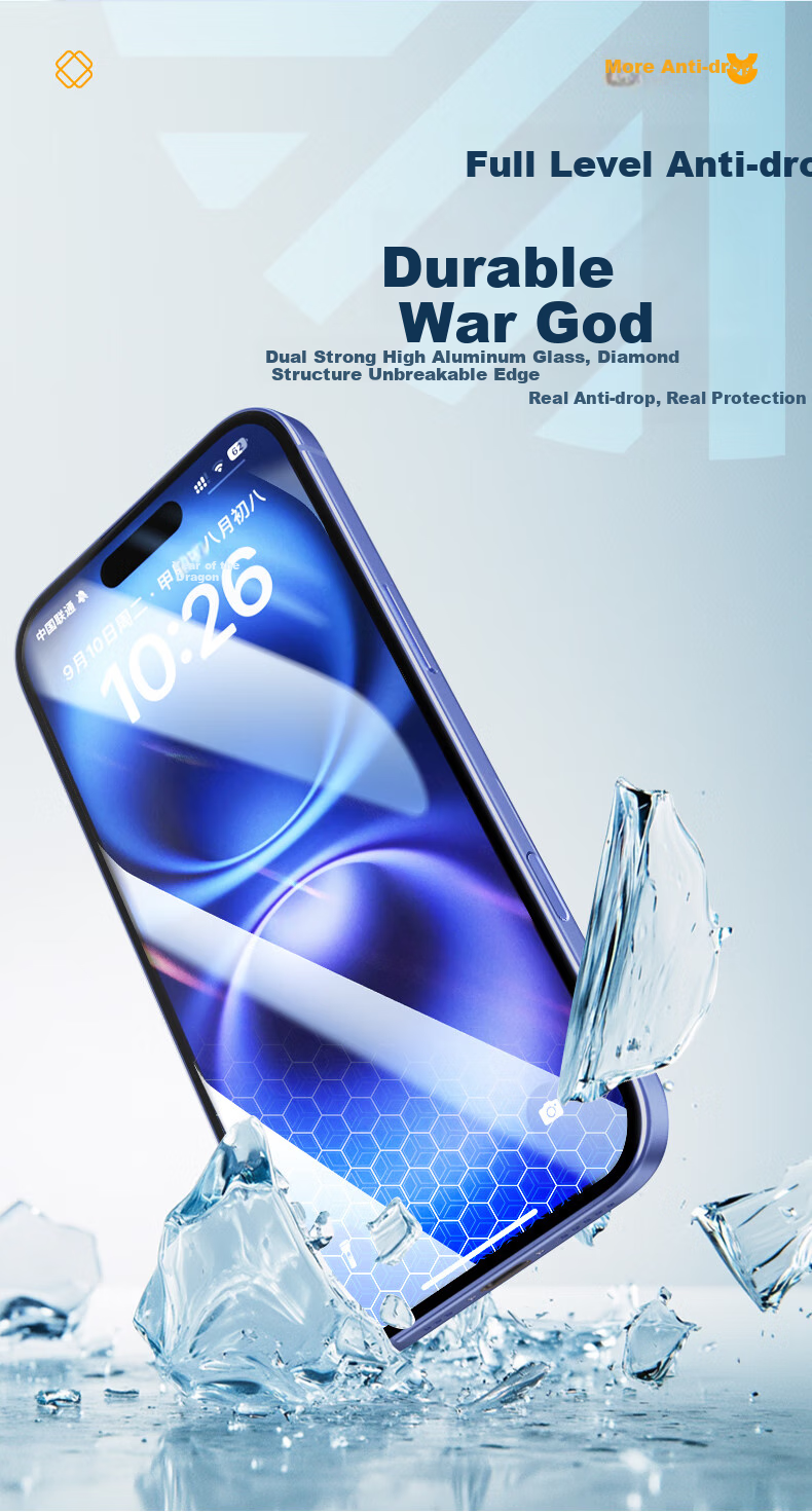 LLUNC [2 Pieces] Privacy Screen Protector for IPhone 16 Plus, Anti-Peeping Tempered Glass Film for Apple 16 Plus, High-Definition Dust-Free Installation, Anti-Spy Full Coverage Shatterproof Protective Film 4