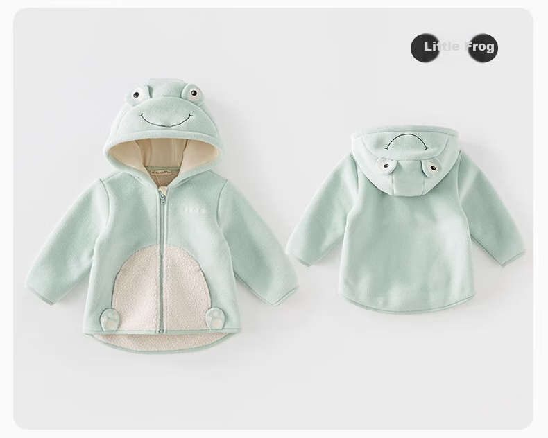 DAVE & BELLA Kids Fleece Jacket Autumn Winter Boys Girls Plush Baby Fleece Clothing DBX14462 23