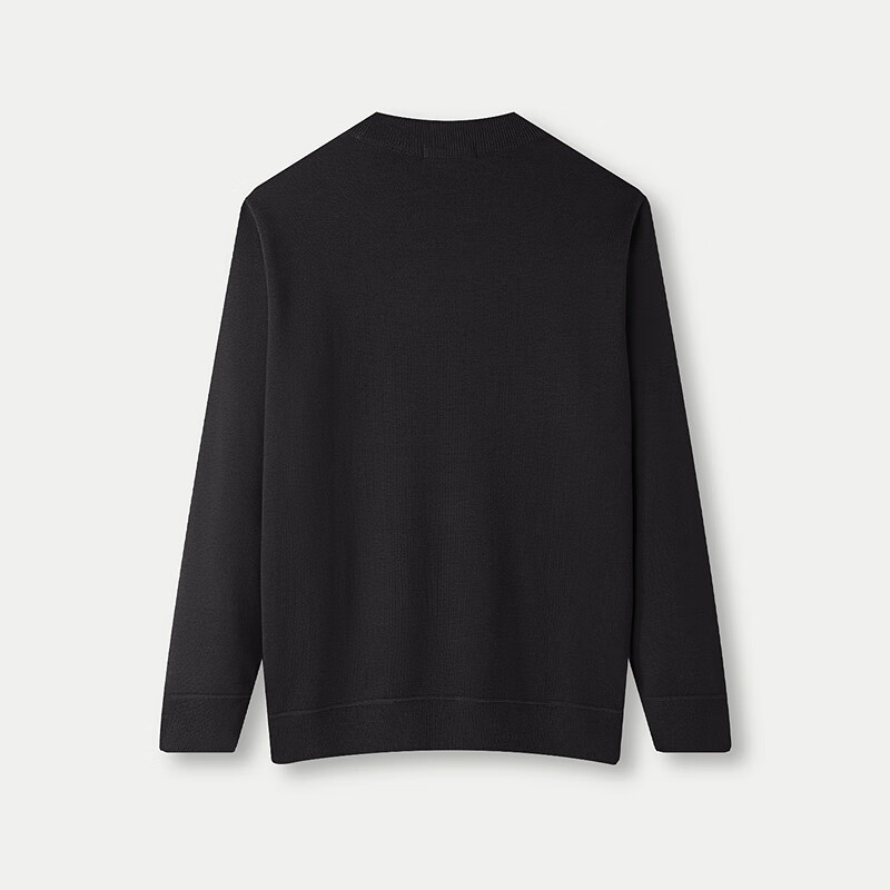HLA Thermal Knit Sweater for Men, Round Neck, Fleece-Lined, Thickened, Soft Pullover, Winter Seaso