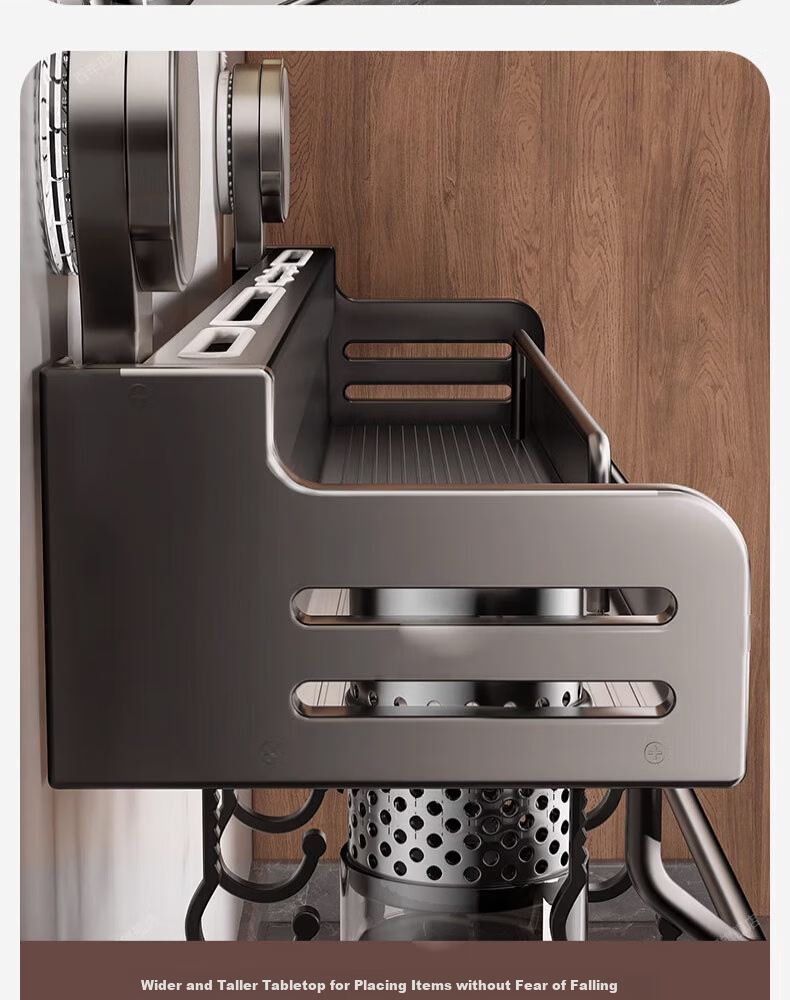 Century Zhenghe Kitchen Storage Rack Suction Cup Wall-Mounted No-Drill Spice Rack Chopsticks and Knife Holder Multifunctional Organizer 8